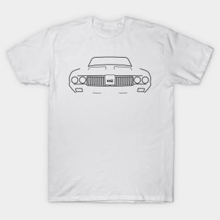 Oldsmobile Cutlass 442 classic car outline graphic (black) T-Shirt